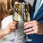 Personalized Wedding Champagne Flutes