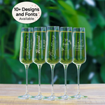 Bridal Party Wedding Champagne Glass Flutes - Personalized Toasting Glasses for Wedding Party, Bridal Shower, Maid of Honor (Set of 1)