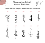 Bridal Party Wedding Champagne Glass Flutes - Personalized Toasting Glasses for Wedding Party, Bridal Shower, Maid of Honor (Set of 1)