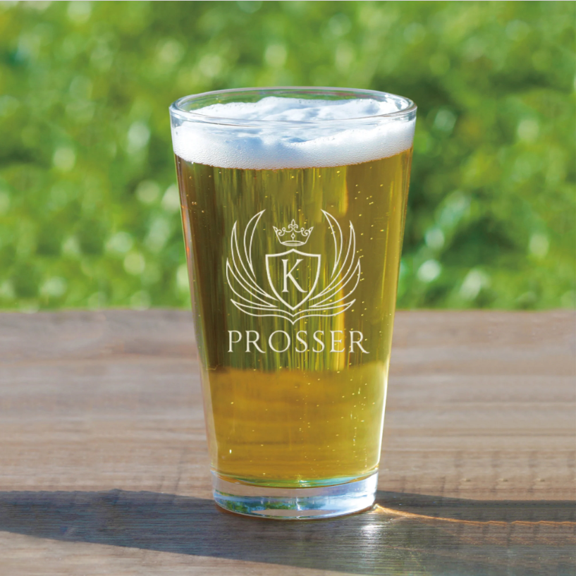 Personalized Pint Glass with Monogram