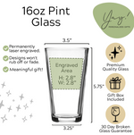 Personalized Pint Glass with Monogram