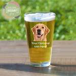 Personalized Beer Glass Pint Glass with Custom Photo