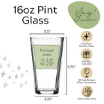 Personalized Beer Glass Pint Glass with Custom Photo