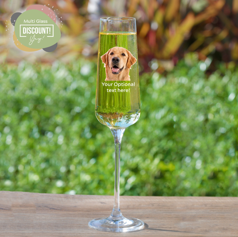 Personalized Champagne Flutes Custom Champagne Glass with Photo