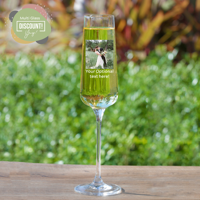 Personalized Champagne Flutes Custom Champagne Glass with Photo