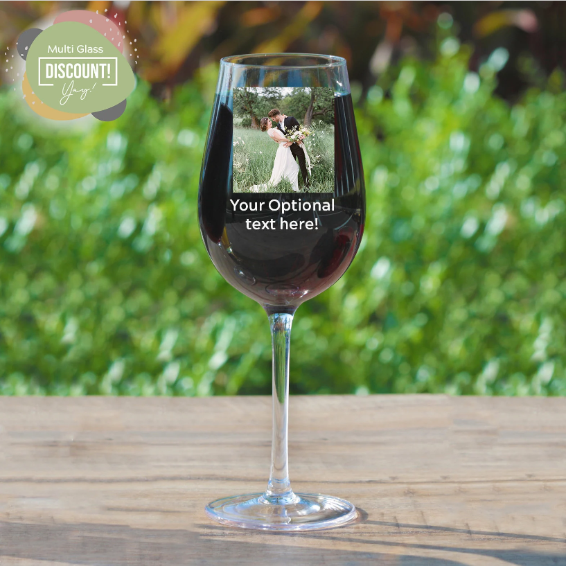 Personalized Wine Glass Stemmed with Photo