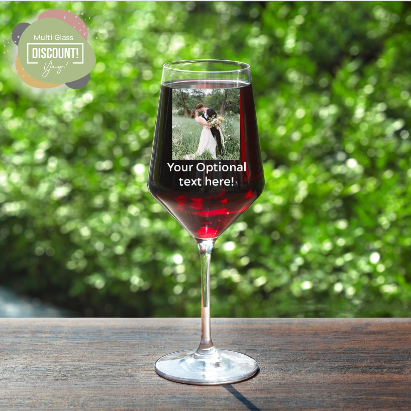 Personalized Wine Glass Crystal with Photo