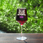 Personalized Wine Glass Crystal with Photo