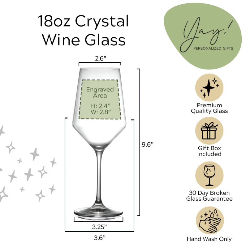 Personalized Wine Glass Crystal with Photo