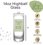 Personalized Cocktail Glass Custom Highball Glass with Photo