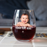 Personalized Wine Glass Stemless with Photo