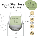 Personalized Wine Glass Stemless with Photo