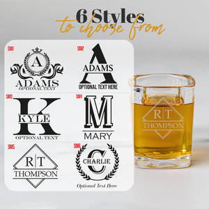 Engraved Monogrammed Shot Glasses