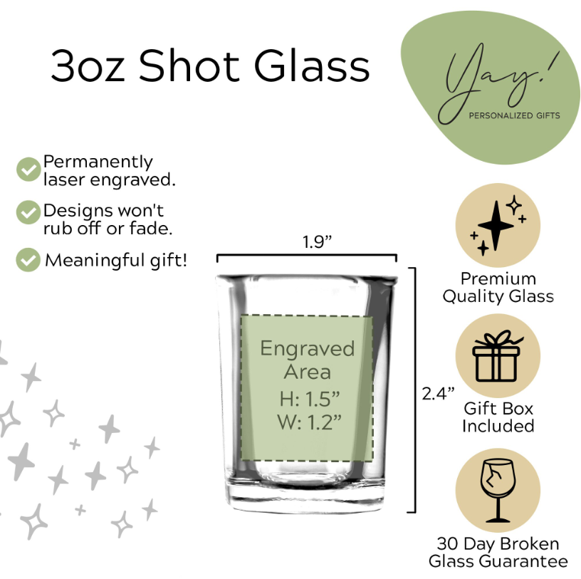 Engraved Monogrammed Shot Glasses