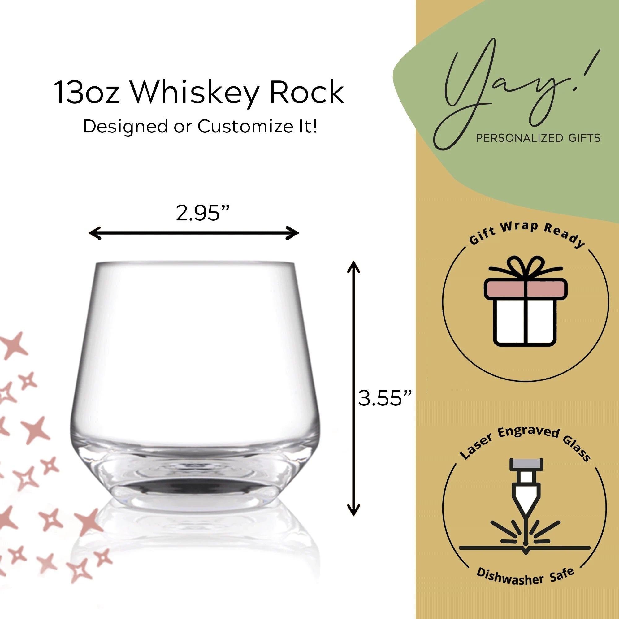 Monogramed Named Whiskey Glass