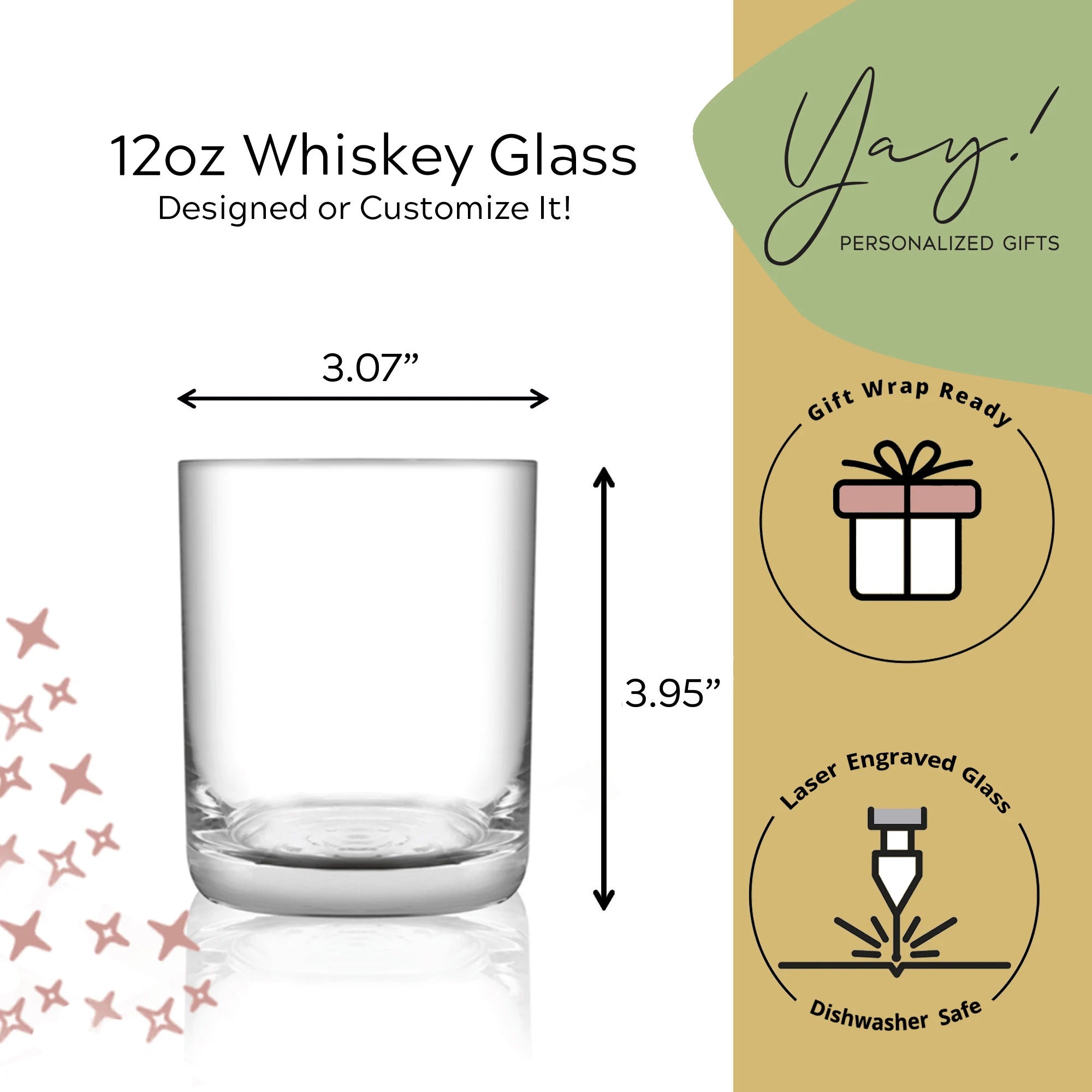 Monogramed Named Whiskey Glass