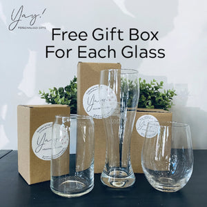 Personalized Wine Glass (One Glass with Gift Box)