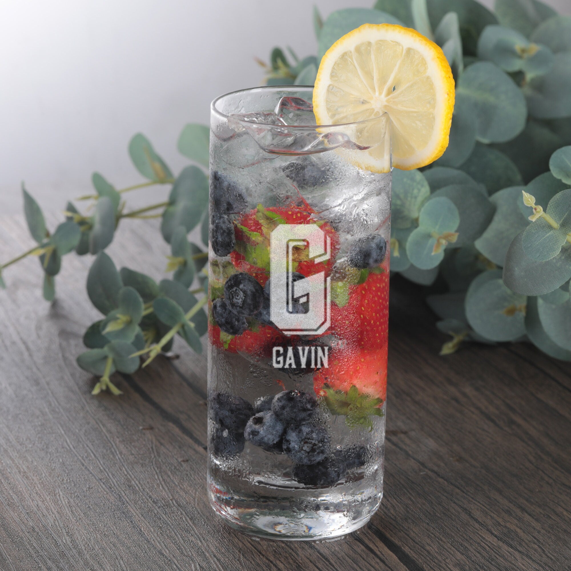 Personalized 14oz High Ball Cocktail Glass (One Glass)