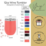 Never Too Far To Drink Together Wine Tumbler