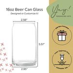 Never Too Far To Drink Together Custom Iced Coffee Glass