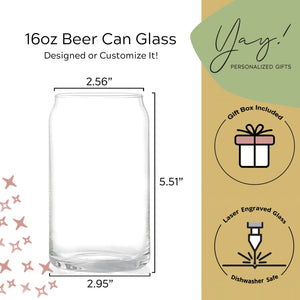 Never Too Far To Drink Together Custom Iced Coffee Glass