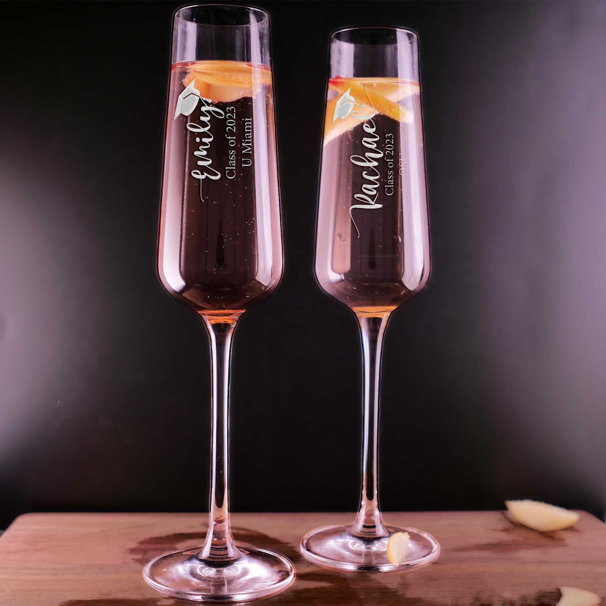 Personalized Graduation Senior Grad Champagne Glass