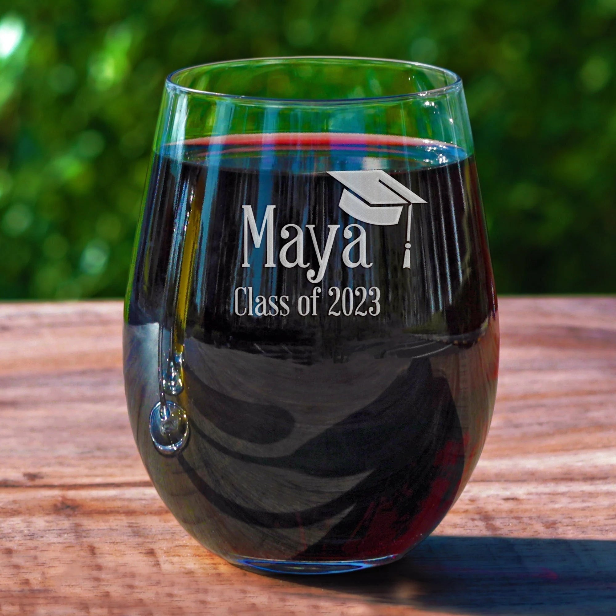 Personalized Graduation Wine Glass