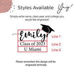 Personalized Graduation Senior Grad Champagne Glass