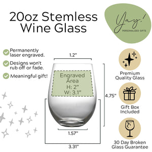 Personalized Graduation Wine Glass