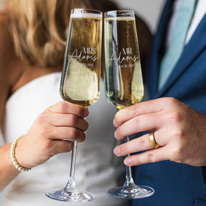 Personalized Wedding Champagne Flutes