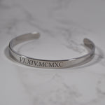 Custom Text Engraved Cuff Bracelet