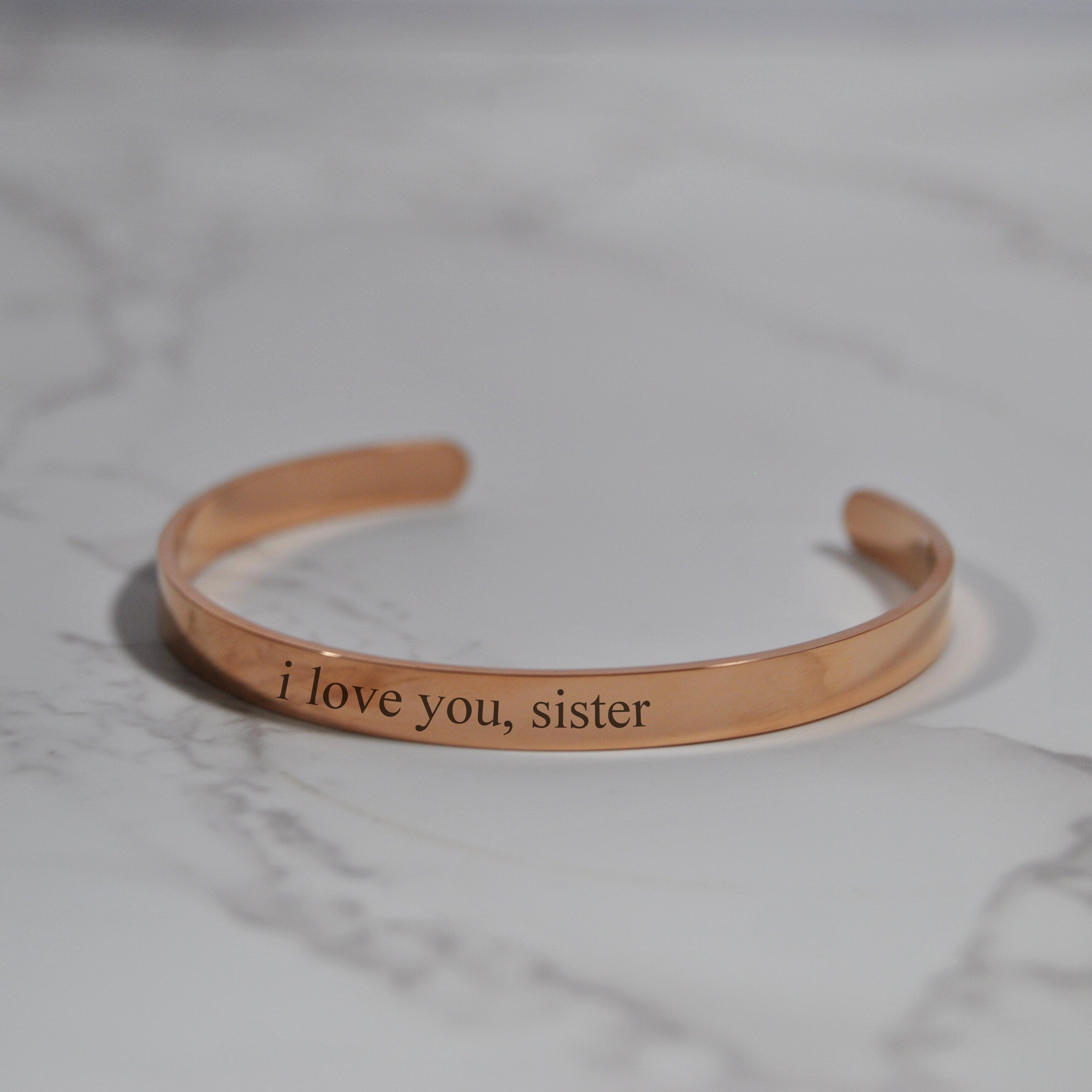 Custom Text Engraved Cuff Bracelet