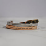 Custom Text Engraved Cuff Bracelet