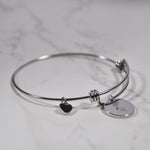 Personalized Engraved Birth Month Bangle Bracelet