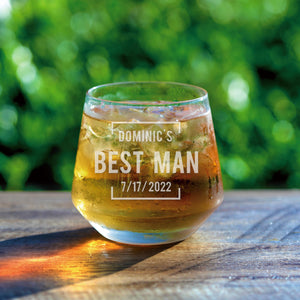 Personalized Whiskey Rocks Glass (One Glass with Gift Box)