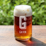 Personalized Beer Can Glass or Iced Coffee (One Glass)