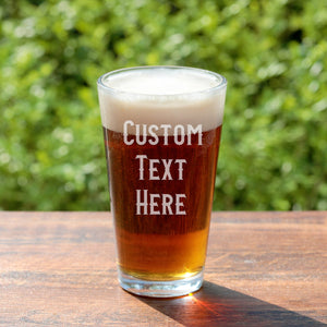 Personalized Beer Pint Glass (One Glass with Gift Box)