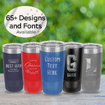 Personalized 20oz Pint Tumbler (One Tumbler)