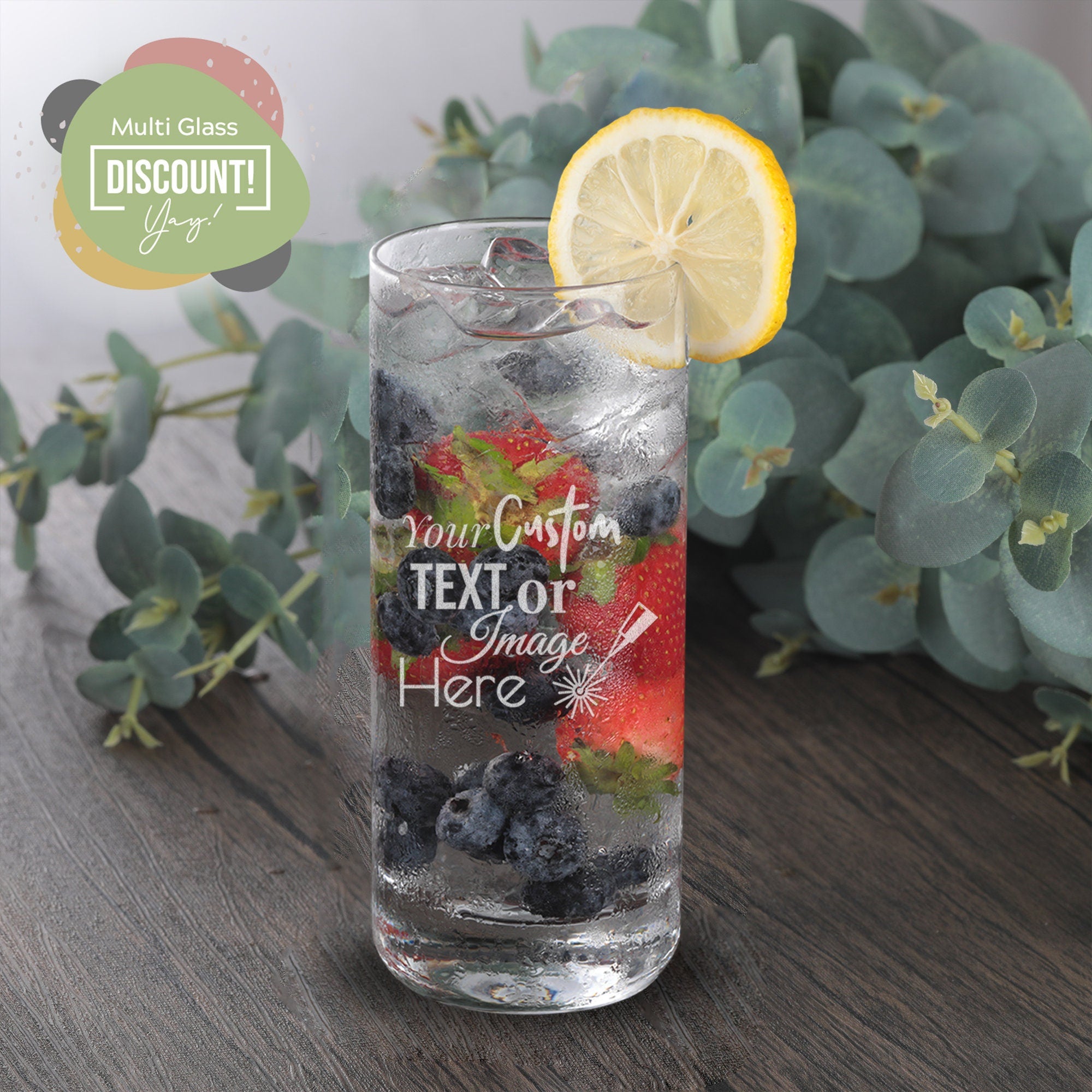 Custom Design Cocktail Glass 14oz Custom Highball Mojito Glass with Bulk Pricing