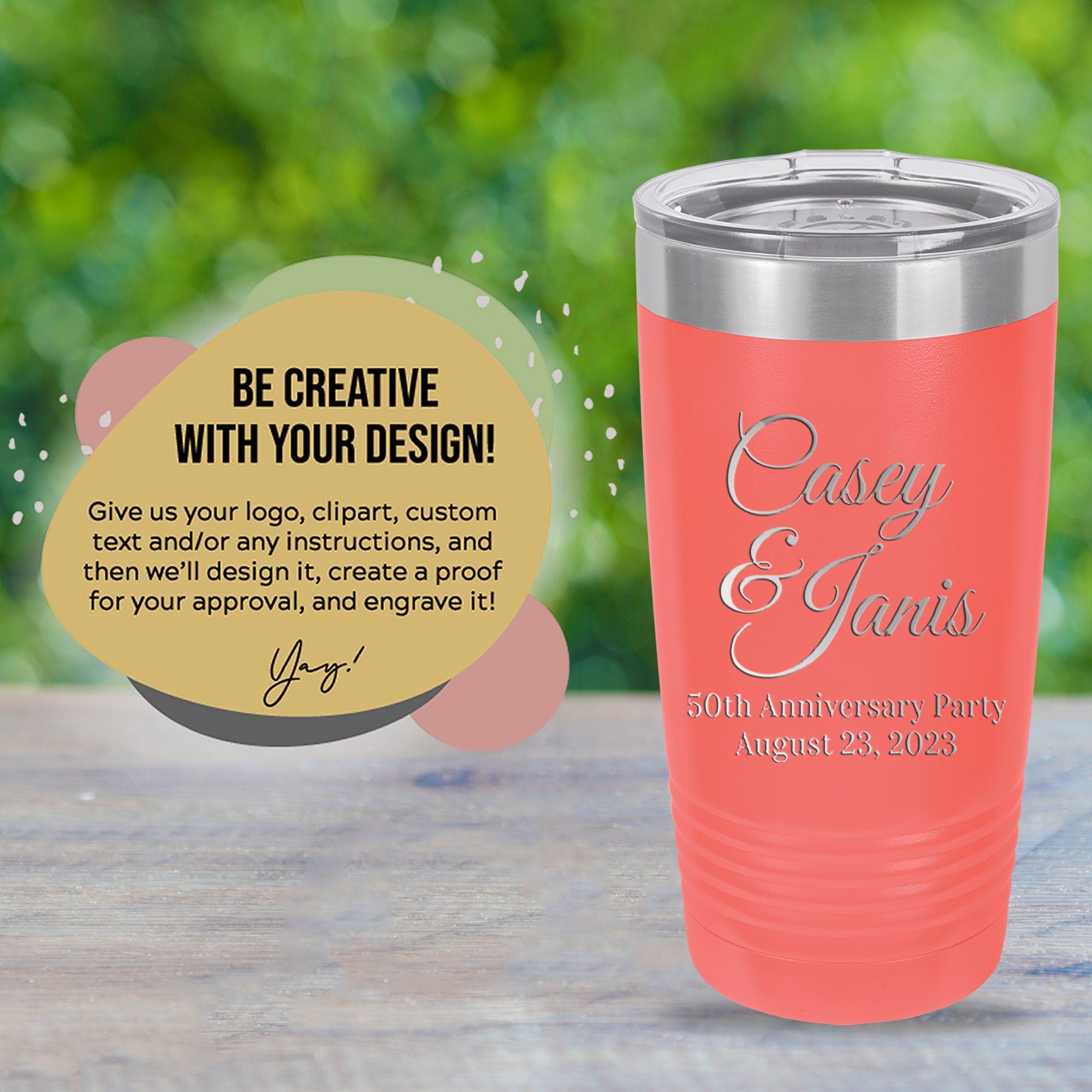 Custom Design Travel Coffee Tumbler 20oz with Bulk Pricing