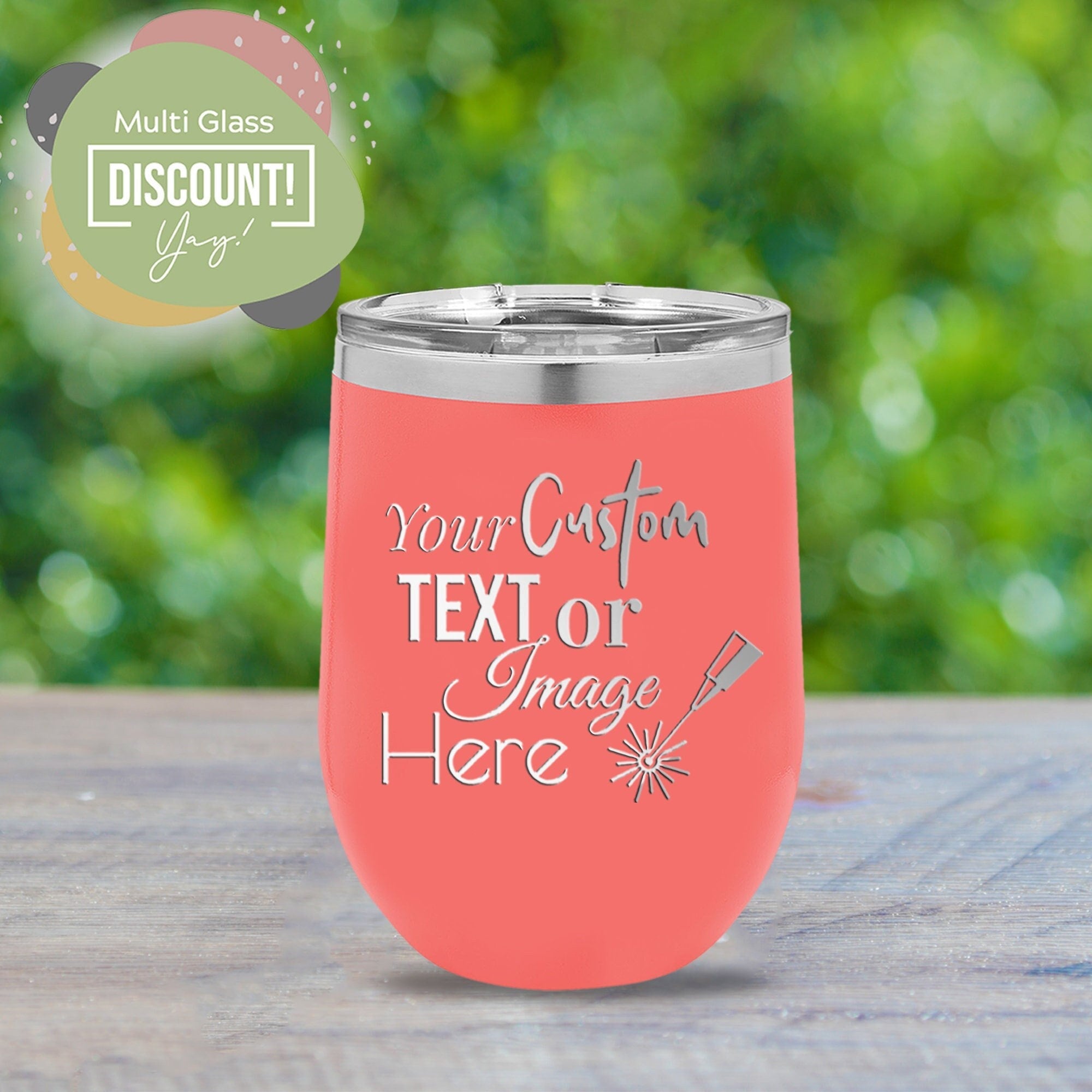 Custom Design Wine Tumbler 12oz with Bulk Pricing