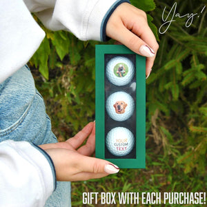 Personalized Golf Ball Gift With Gift Box